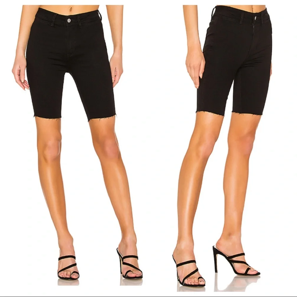 Free People Black Denim Bermuda Shorts, NWT